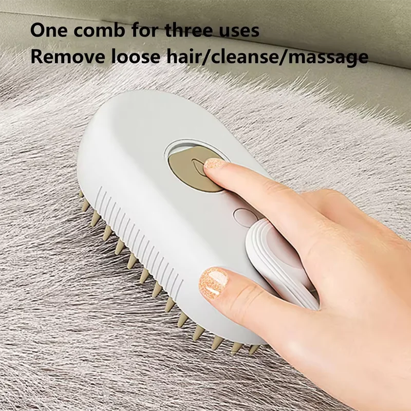 3-in-1 Dog Hair Brush Cat Hair Brush Steam Relaxing